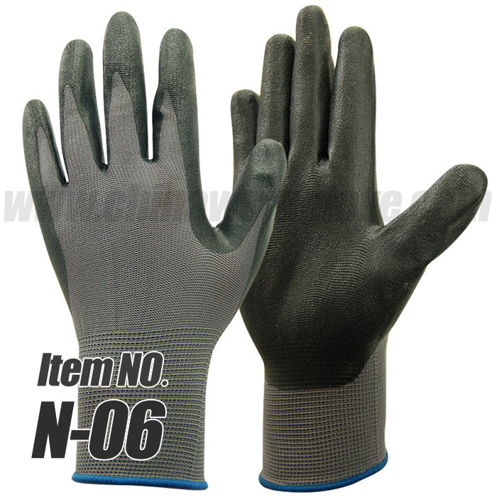 15 Gauge Nylon Nitrile Micro-Foam Coating Grip Gloves